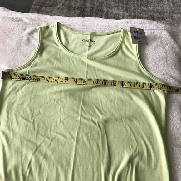 Coral Bay Every Day Tank size S green sleeveless crew neck 100% cotton - Picture 6 of 7